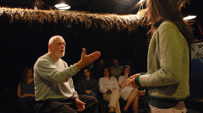 T. Schreiber Studio for Film & Theatre founder Terry Schreiber, seen here teaching an acting class. A March 27 gala celebrates Schreiber’s 80th year and benefits the Studio. Photo by Gilli Getz.